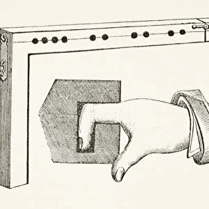 A finger pillory, used in the 15th century, from The National and Domestic History