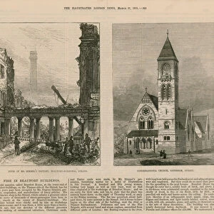 Fire in Beaufort Buildings (engraving)