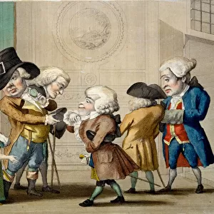 The First Approach, c. 1790 (hand-coloured engraving)