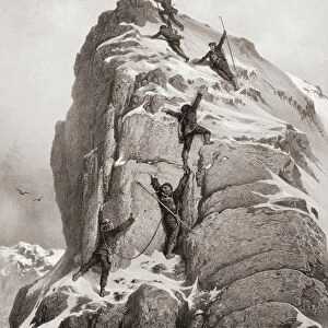 First ascent of the Matterhorn (engraving)