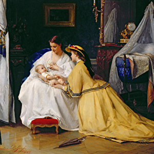 First Born, 1863 (oil on panel)