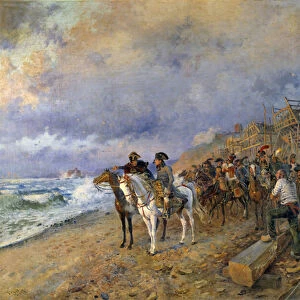 The First Consul Napoleon Bonaparte (1769-1821) visits the arsenal of Boulogne Painting