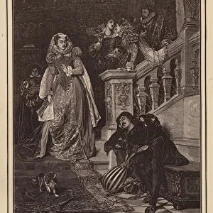 First Meeting of Mary Stuart and Rizzio (engraving)