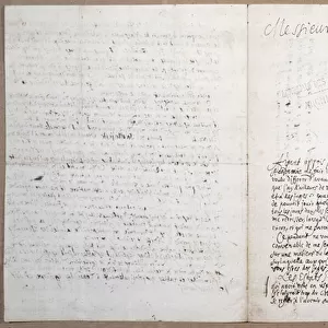 First page of a letter written by Leibniz on his admission to the