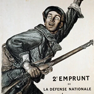 First World War (1914-1918): poster by Abel Faivre (1867-1945) for the national loan