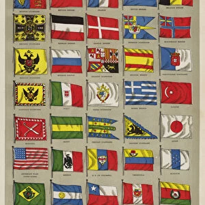 Flags of Various Nations (colour litho)