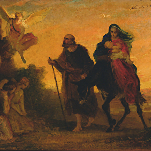 The Flight to Egypt, 1862 (oil on canvas)
