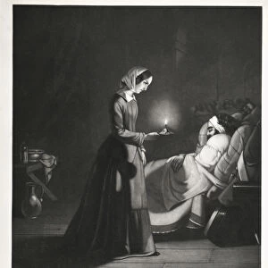 Florence Nightingale, An Angel of Mercy, Scutari Hospital, engraved by Tomkins