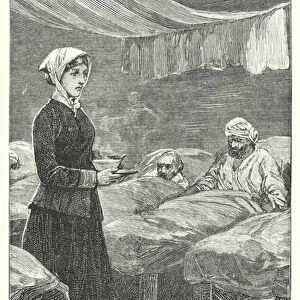 Florence Nightingale in the Hospital at Scutari (engraving)