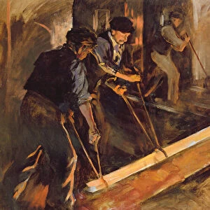 Forging Steel, The Steel Mills (oil on canvas)