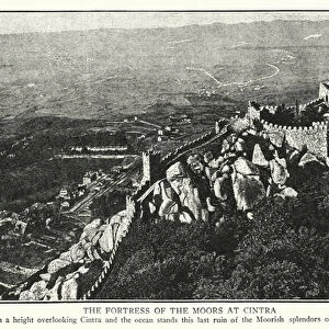 The fortress of the Moors at Cintra (litho)