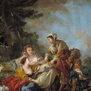 The fortune teller. Painting by Francois Boucher (1703-1770) 18th century