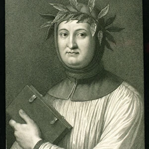 Francesco Petrarch (1304-74) from The Gallery of Portraits, published 1833