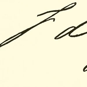 Franz Liszt, 1811-1886, signature (engraving)
