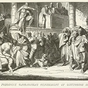 Frederick Barbarossas punishment of Disturbers of the Peace (engraving)