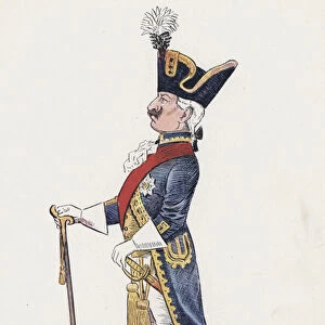 Frederick The Great, Kaiser Wilhelm II (colour litho)