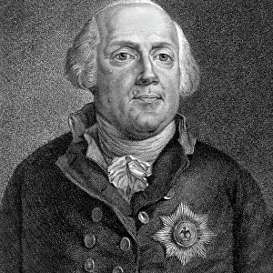 Frederick William II of Prussia (1744-1797) king of Prussia in 1786-1797, engraving