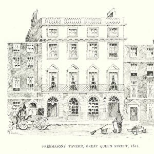 Freemasons Tavern, Great Queen Street, 1811 (litho)