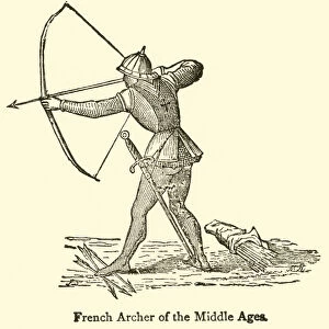 French Archer of the Middle Ages (engraving)