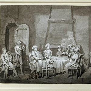 French Revolution: the meal of the royal family (Louis XVI and Marie Antoinette