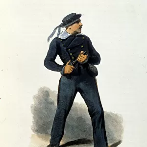 A French sailor in boarding dress, about 1850