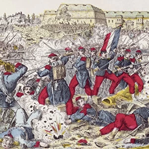 French Troops Encircled by the Prussian Army at the battle of Sedan