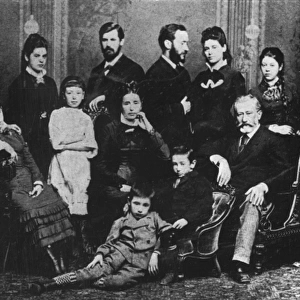 The Freud Family, c. 1876 (b / w photo)