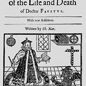 Frontispiece of The Tragicall Histoy of the Life and Death of Doctor Faustus
