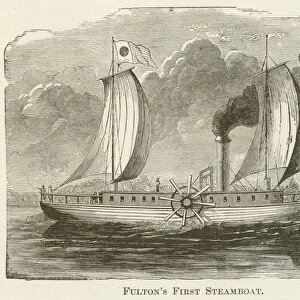 Fultons First Steamboat (engraving)