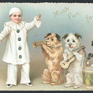 Much Fun for You - greetings card (chromolitho)