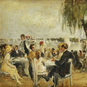 Garden Cafe on the Elbe, 1902 (oil on canvas)