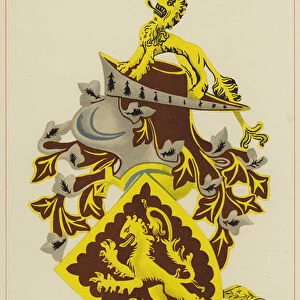 The Garter Stall Plate of Sir Gilbert Talbot, KG, Lord Talbot (colour litho)