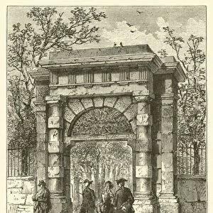 The Gateway of St Giles s, in its original position (engraving)