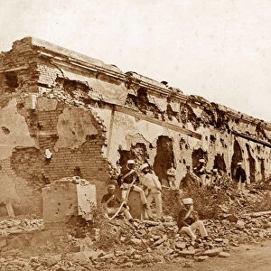 Gen Wheelers entrenchment at Cawnpore, March 1858 (b / w photo)