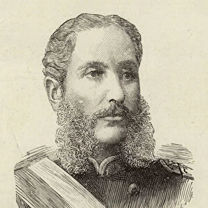 General D Andres Caceres (engraving)