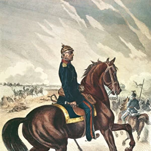 General Helmuth Karl Bernhard von Moltke (1800-91) (colour litho)