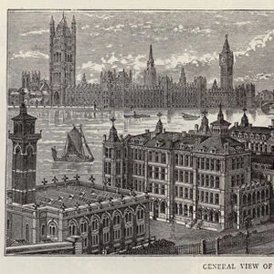 General View of St Thomass Hospital (engraving)
