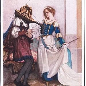 The gentle Katherine (The Taming of the Shrew), 1920s (colour litho)