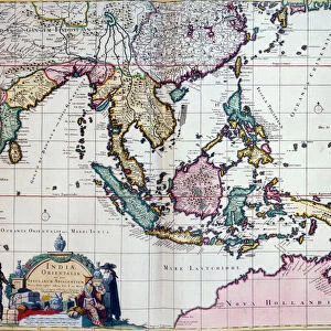 Geography: map of the East Indies of Frederick de Witt (active around 1650