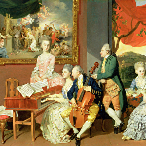 George, 3rd Earl Cowper, with the Family of Charles Gore, c. 1775 (oil on canvas)