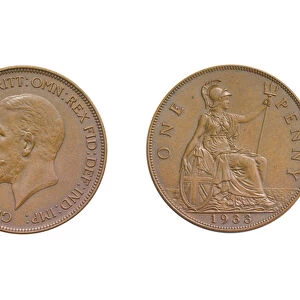 George V Penny, 1933 (copper alloy)