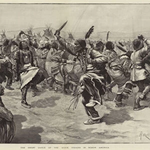 The Ghost Dance of the Sioux Indians in North America (engraving)