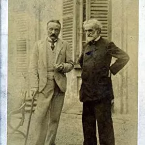 Giuseppe Verdi and Arrigo (or Enrico) Boito at Villa S. Agata around 1899 Milan