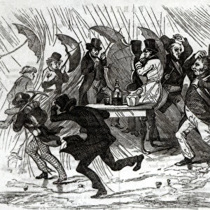 Going Around the Horn, 1849 (litho) (b / w photo)