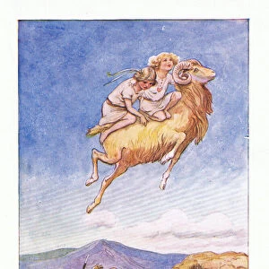 The golden ram took them on his back and vanished, from The Heroes published by George