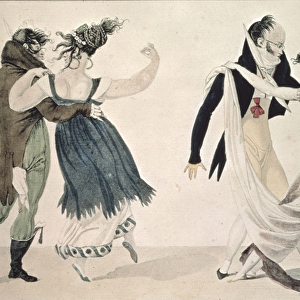 Good Form, No. 1: The Waltz, satirical cartoon, c. 1820 (engraving)