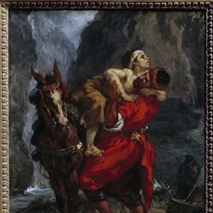 The good Samaritan. Painting by Eugene Delacroix (1798-1863), 1850. Oil on canvas. Dim: 0
