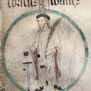Gothic art: portrait of Borrell II (934-992), Earl of Barcelona