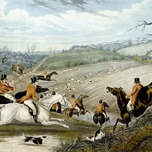 The Grand Leicestershire Fox Hunt, plate 1, 1839, engraved by Charles Hunt (1829-1900)