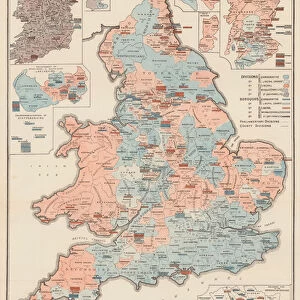 The Graphic Parliamentary Map (colour litho)